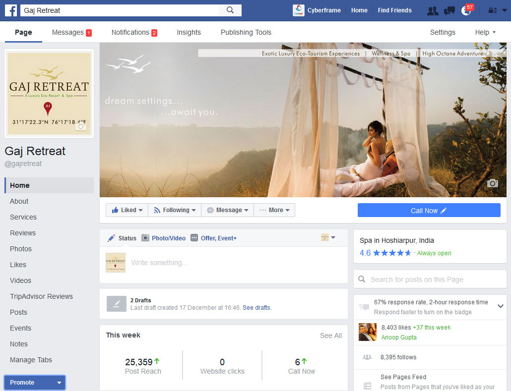 Gaj Retreat Facebook Page