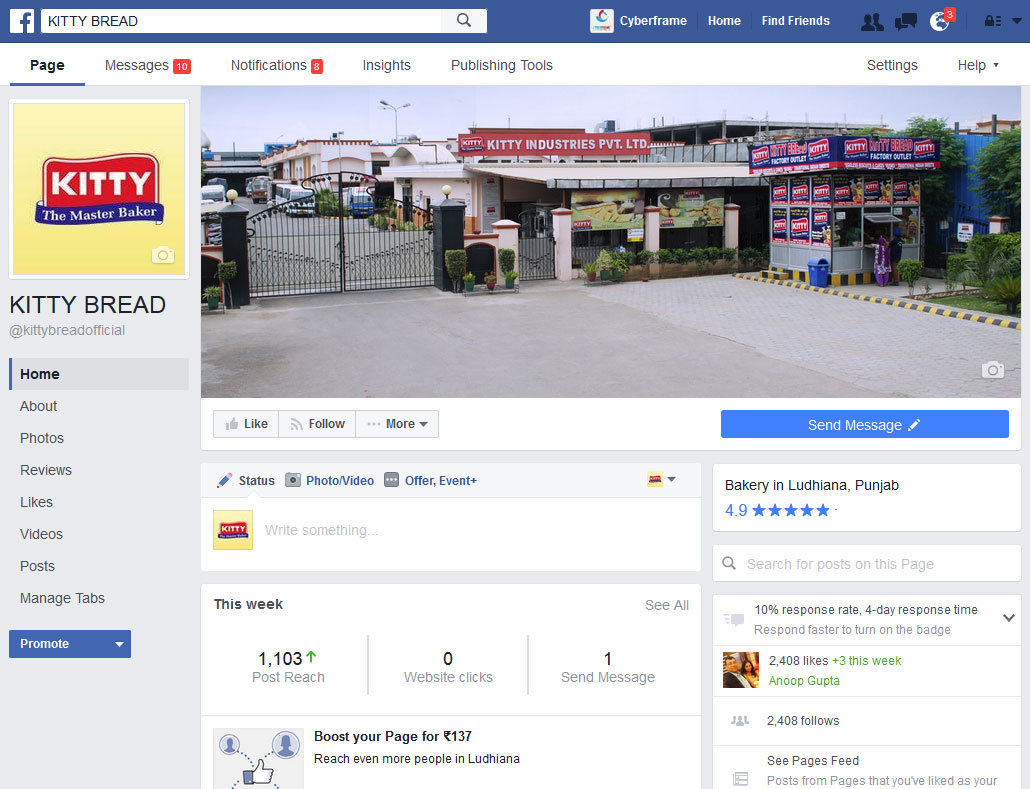 Kitty Bread Facebook Page